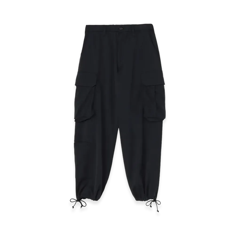 WILDSIDE YOHJI YAMAMOTO Smooth Cargo Pants "Black"