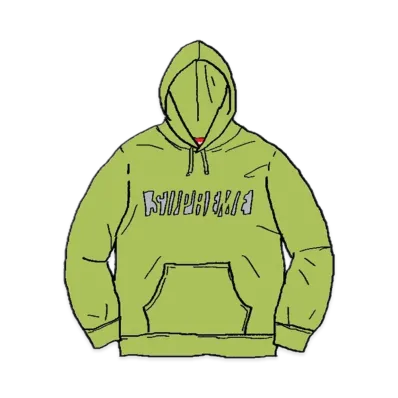 Supreme Reflective Cutout Hooded Sweatshirt "Green"