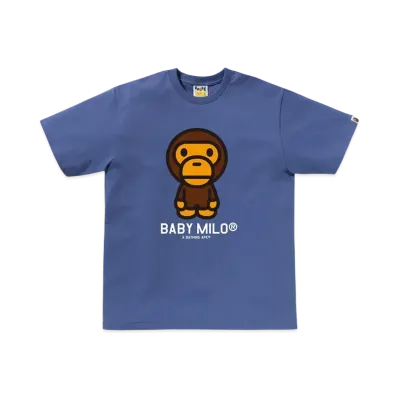 A BATHING APE Baby Milo Tee "Navy"