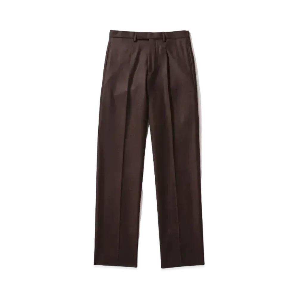 Noah Single-Pleat Trouser "Dark Brown"