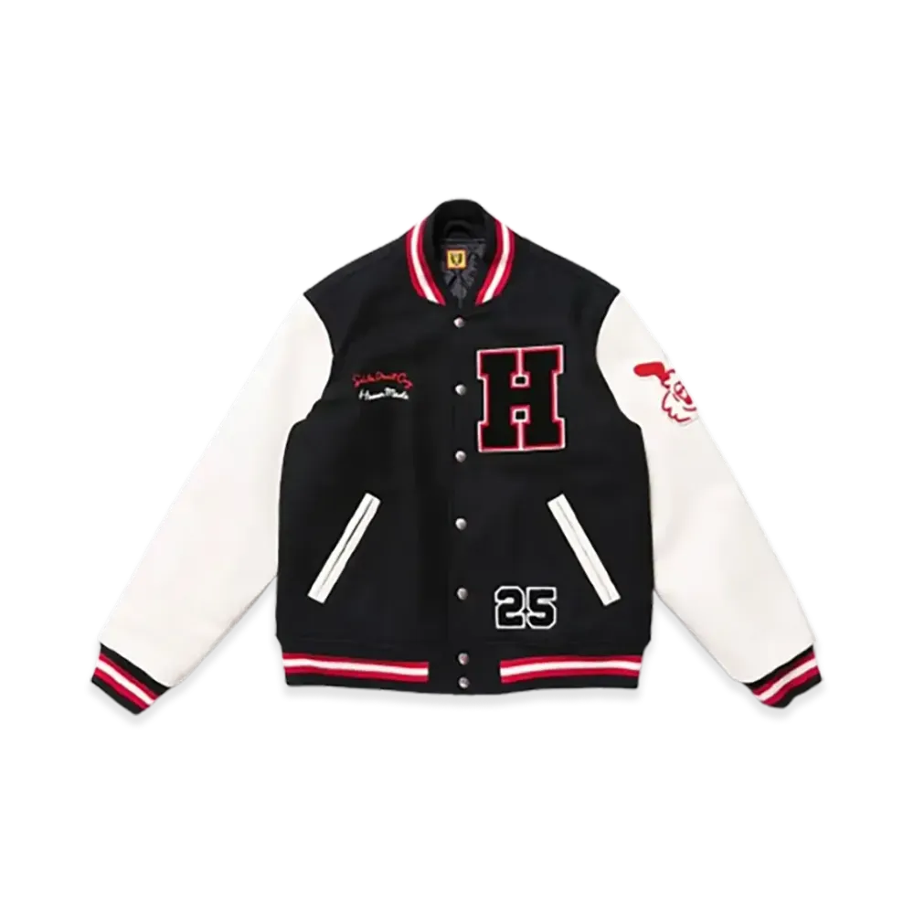 HUMAN MADE x Girls Don't Cry Varsity Jacket "Black/White"
