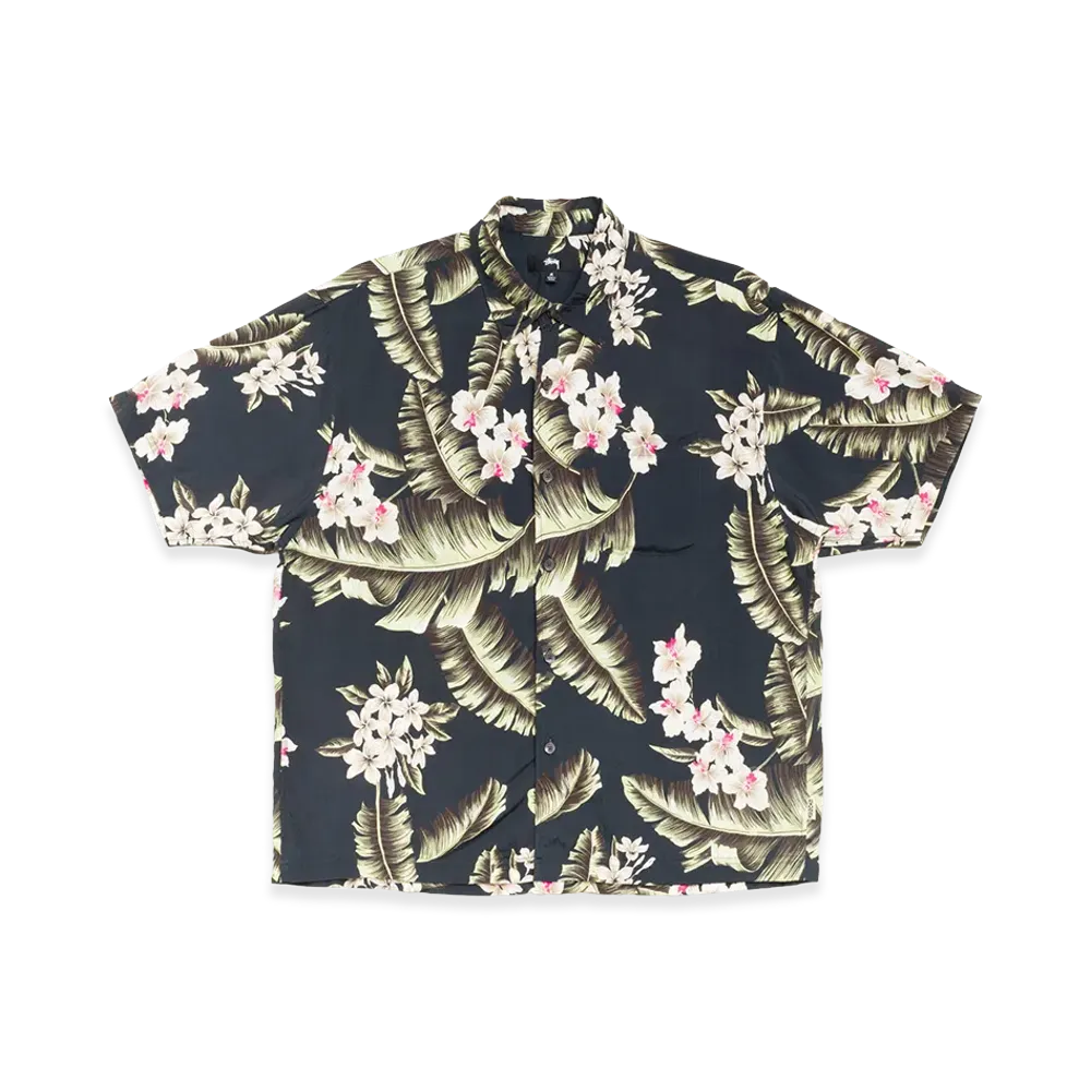 Stussy Hawaiian Floral SS Shirt "Black"