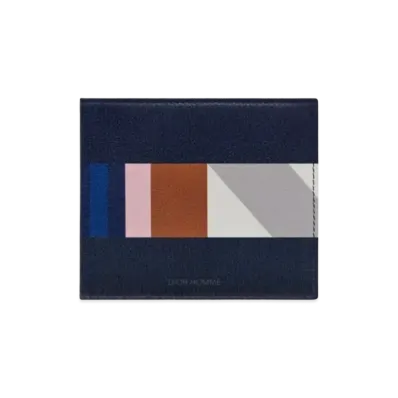 Dior Leather Wallet "Ocean Blue"