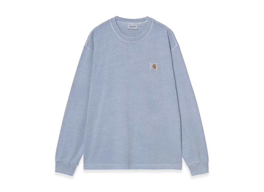 Carhartt WIP L/S Nelson T-Shirt "Gentle Blue(Garment Dyed)"