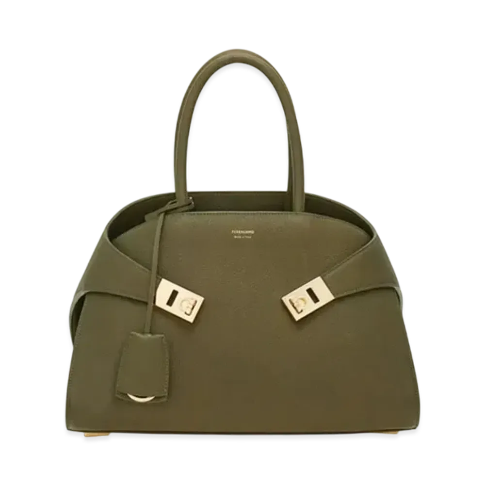 Salvatore Ferragamo Hug Handbag (S) "New Olive"