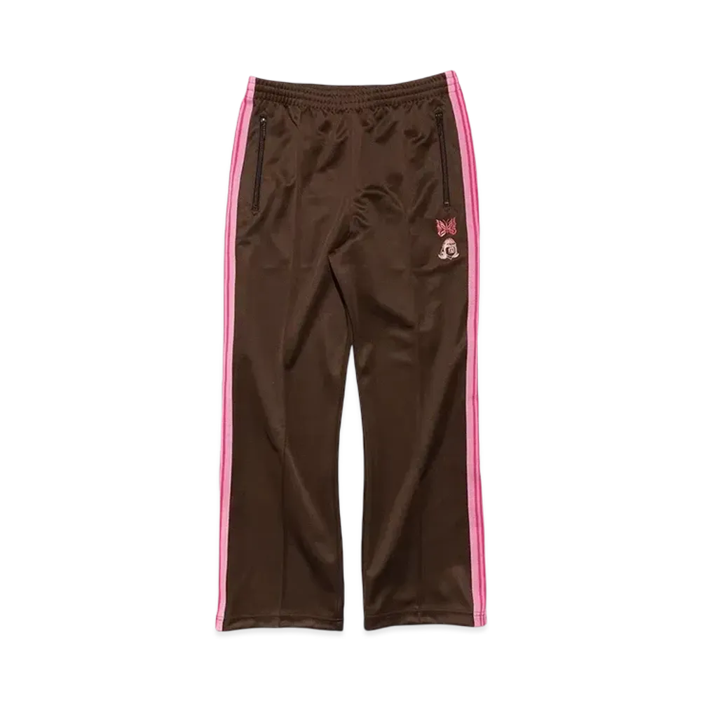 NEEDLES x TACOMA FUJI RECORDS Track Pants Poly Smooth "Brown/Pink"