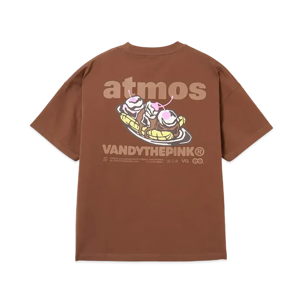 atmos x VANDY THE PINK Banana Split Eye Logo Tee "Brown"