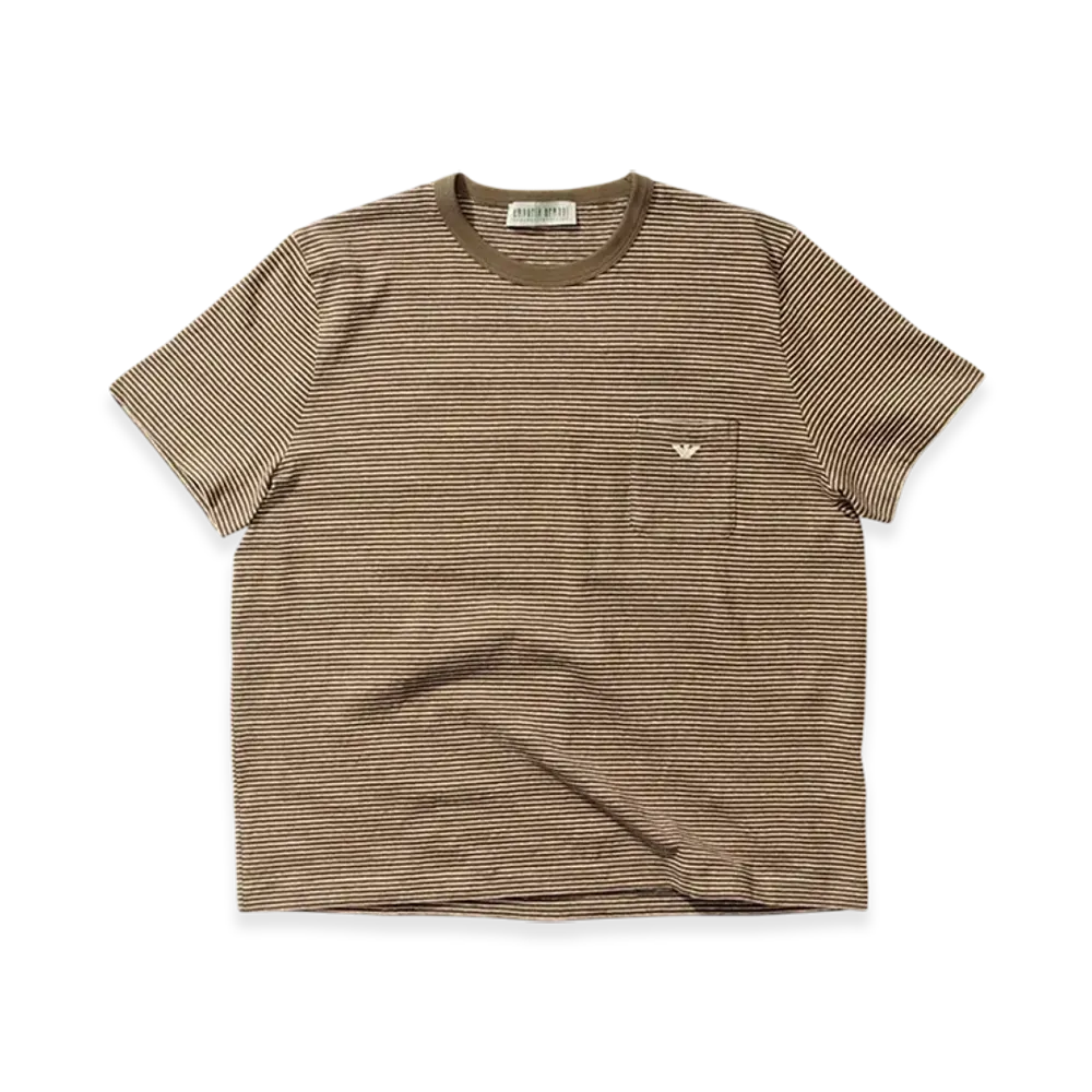 OUR LEGACY Work Shop x Emporio Armani Tasca T-Shirt "Macchiato Stripe"