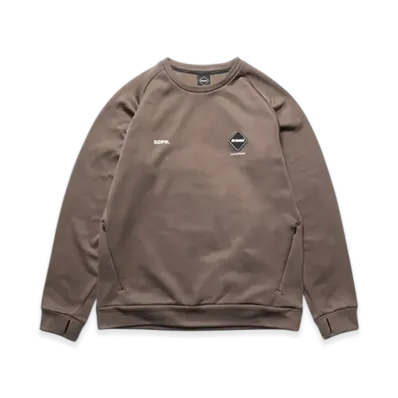 F.C.Real Bristol Stretch Fleece Crewneck Top "Mocha"