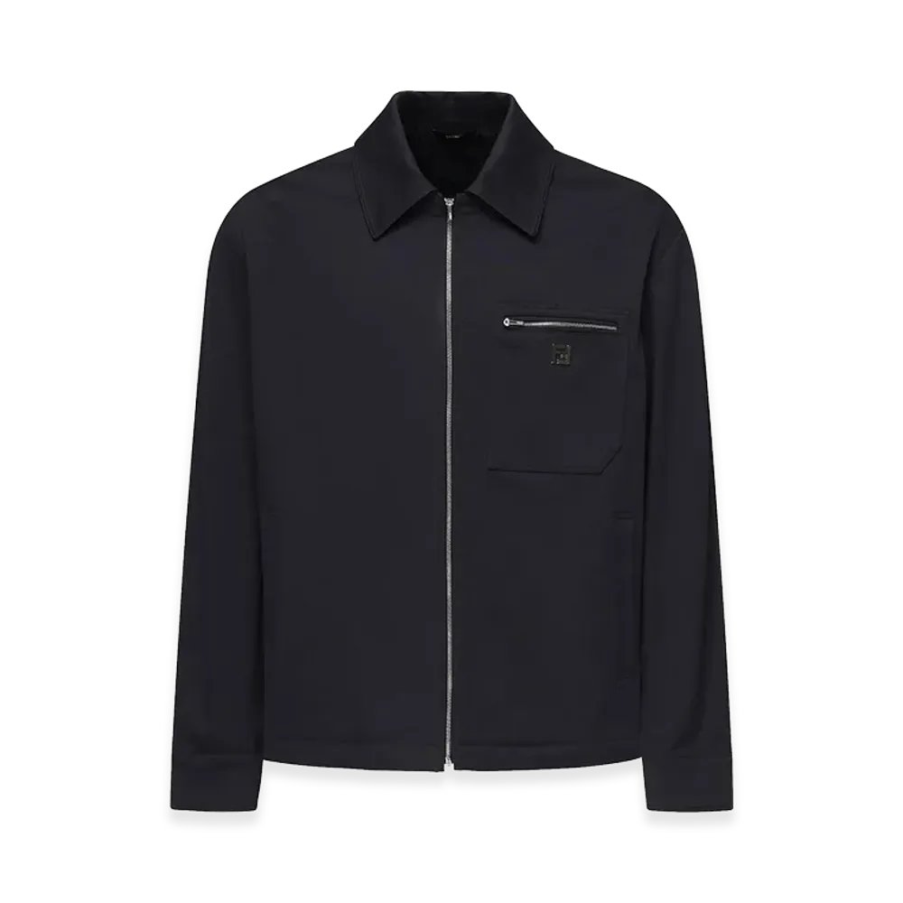 FENDI Stretch Cotton Jacket "Navy Blue"