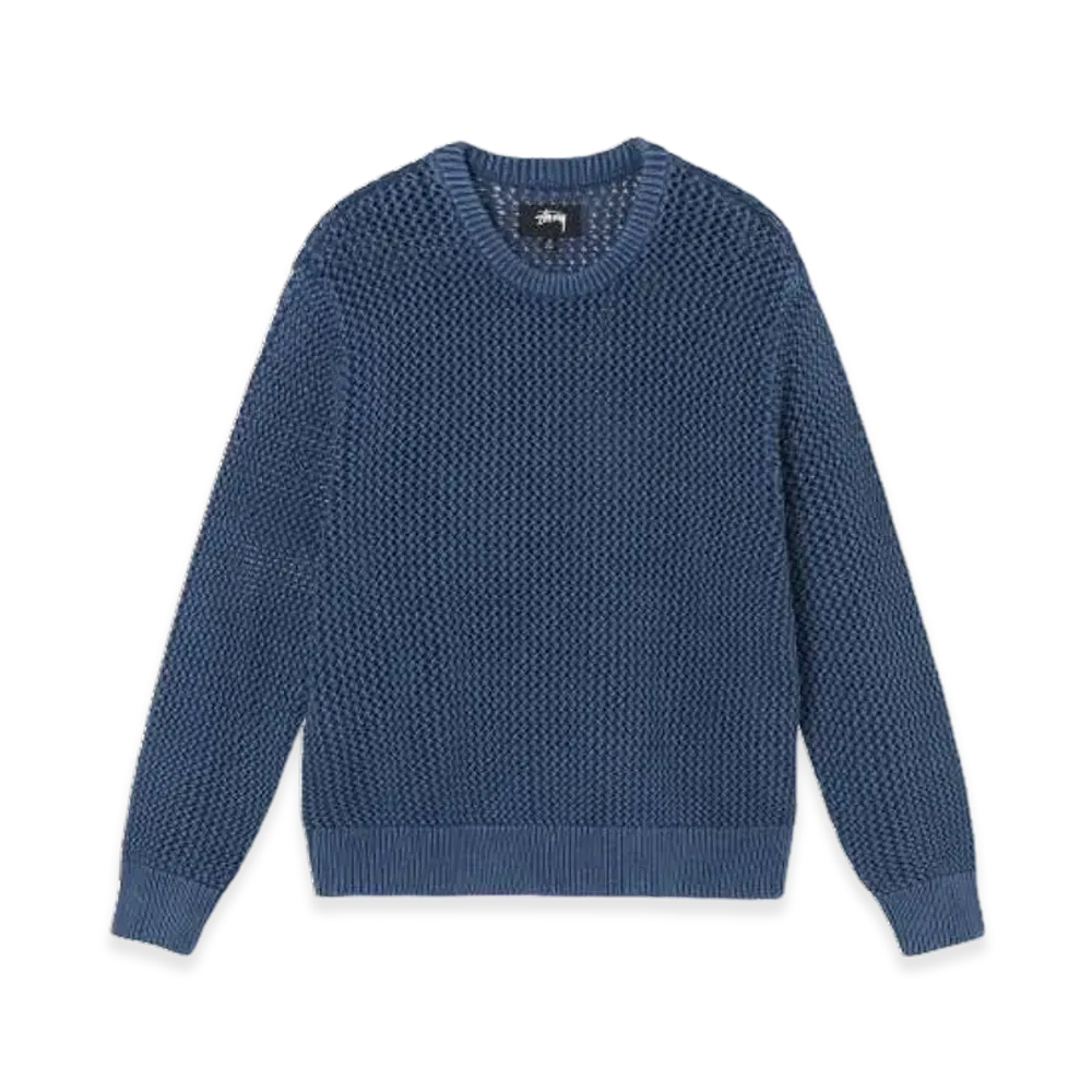Stussy Pigment Dyed Loose Gauge Sweater "Navy"