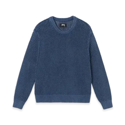Stussy Pigment Dyed Loose Gauge Sweater "Navy"