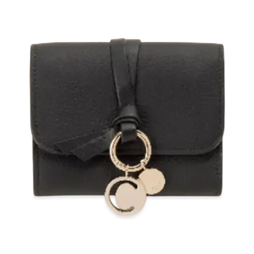 Chloe Alphabet Wallet In Leather "Black"