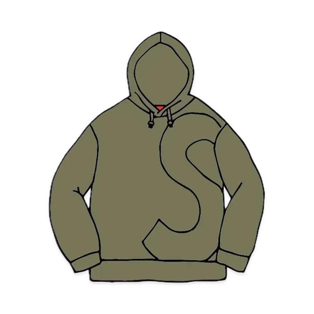 Supreme Laser Cut S Logo Hooded Sweatshirt "Olive"