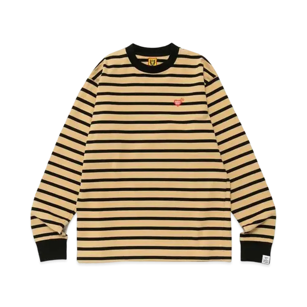 HUMAN MADE Striped L/S T-Shirt "Beige"
