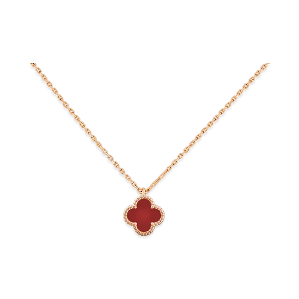 Van Cleef & Arpels Sweet Alhambra pendant "18K Rose gold/Carnelian"