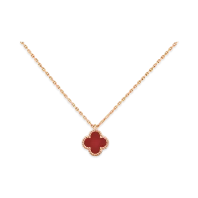Van Cleef & Arpels Sweet Alhambra pendant "18K Rose gold/Carnelian"