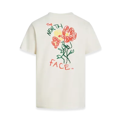 The North Face Flower Scribble Relaxed T-Shirt "White Dune/Soft Yellow"