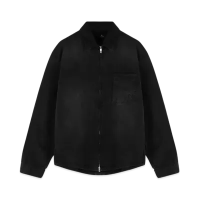 REPRESENT Cotton Zip Through Shirt "Black"