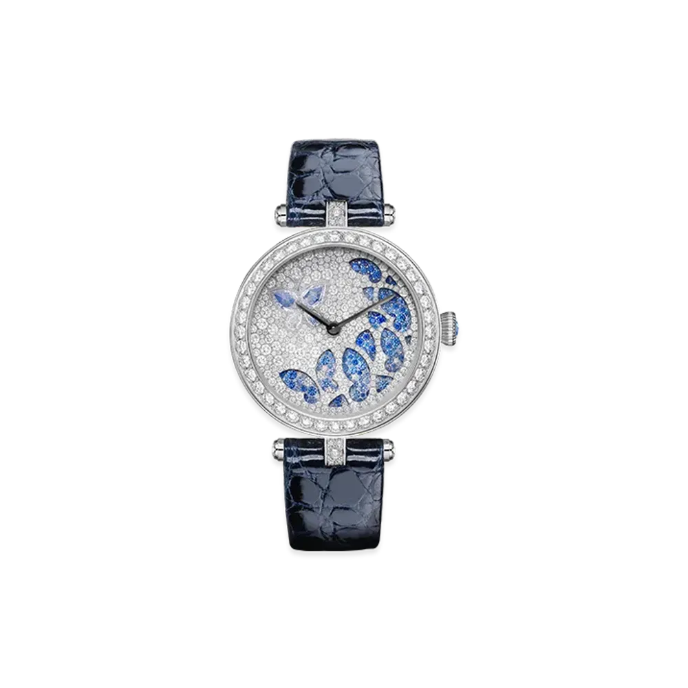 Van Cleef & Arpels Lady Nuit des Papillons watch "18K White gold/Sapphire/Diamond"