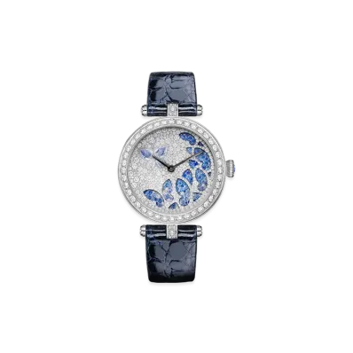 Van Cleef & Arpels Lady Nuit des Papillons watch "18K White gold/Sapphire/Diamond"