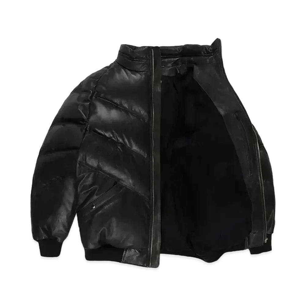 WACKO MARIA Leather Down Jacket "Black"