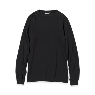 AURALEE Seamless L/S Tee "Black"