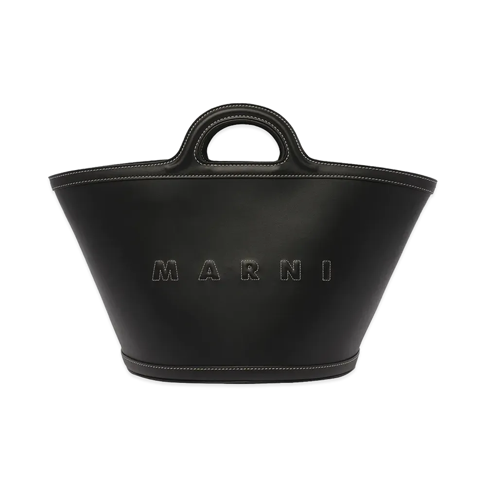 MARNI Women's Leather Small Tropicalia Handbag "Black"