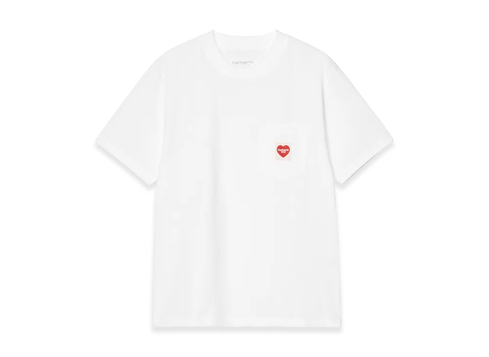 Carhartt WIP Women's S/S Pocket Heart T-Shirt "White/Red"