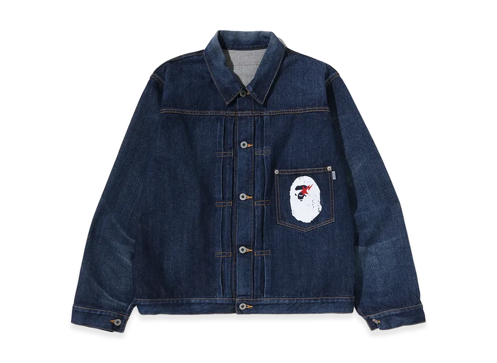 A BATHING APE Ape Head Denim Jacket "Indigo"