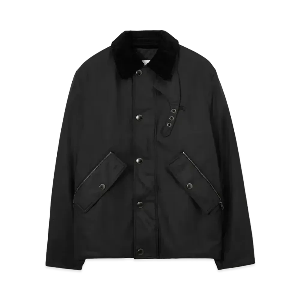 Burberry Men's Waxed Cotton Jacket "Black"