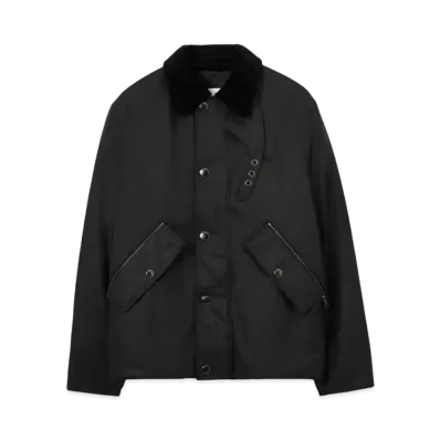 Burberry Men's Waxed Cotton Jacket "Black"