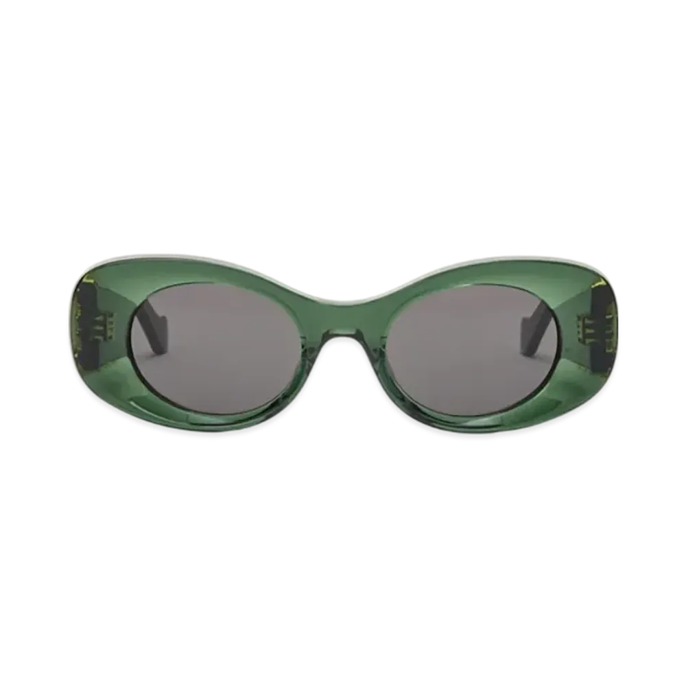 LOEWE Oval Maxi Anagram Sunglasses "Dark Green"