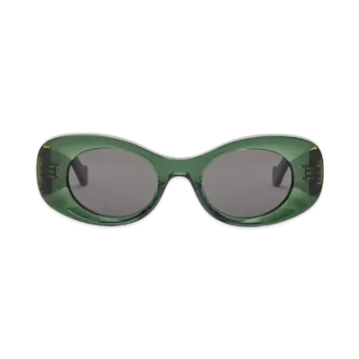 LOEWE Oval Maxi Anagram Sunglasses "Dark Green"