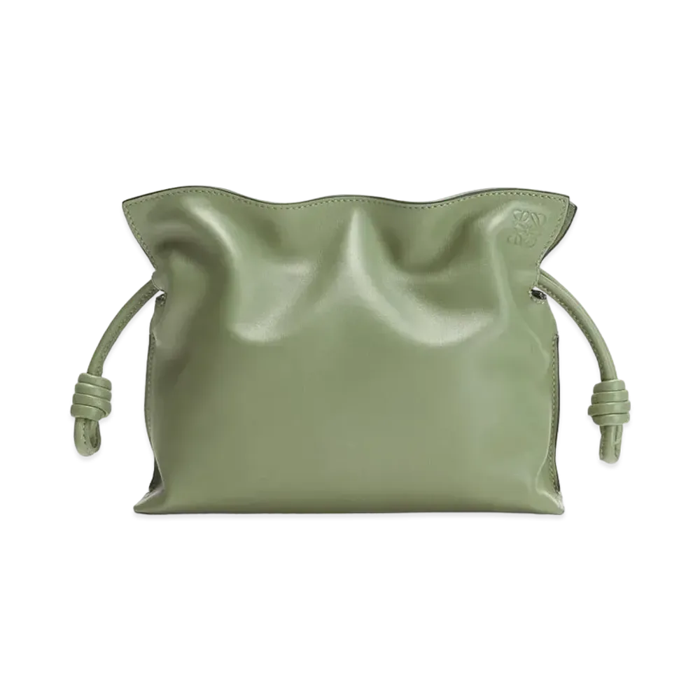 LOEWE Mini Flamenco Clutch In Nappa Calfskin "Rosemary"