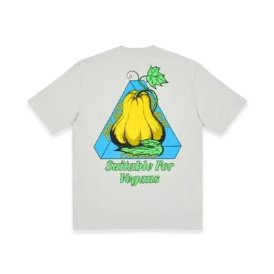 PALACE Nein Cheese Nein Egg T-Shirt "Grey Marl"