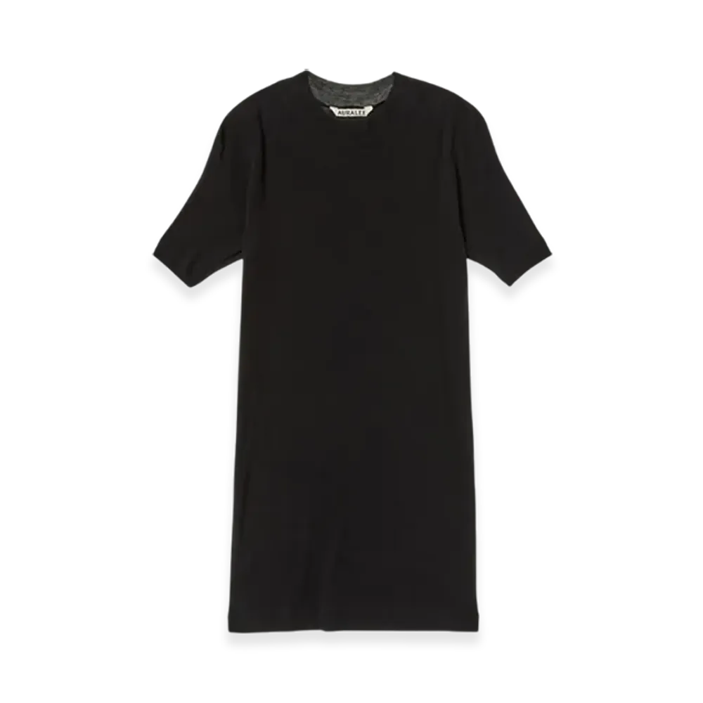 AURALEE Super High Gauge Sheer Rib T-Shirt "Black"