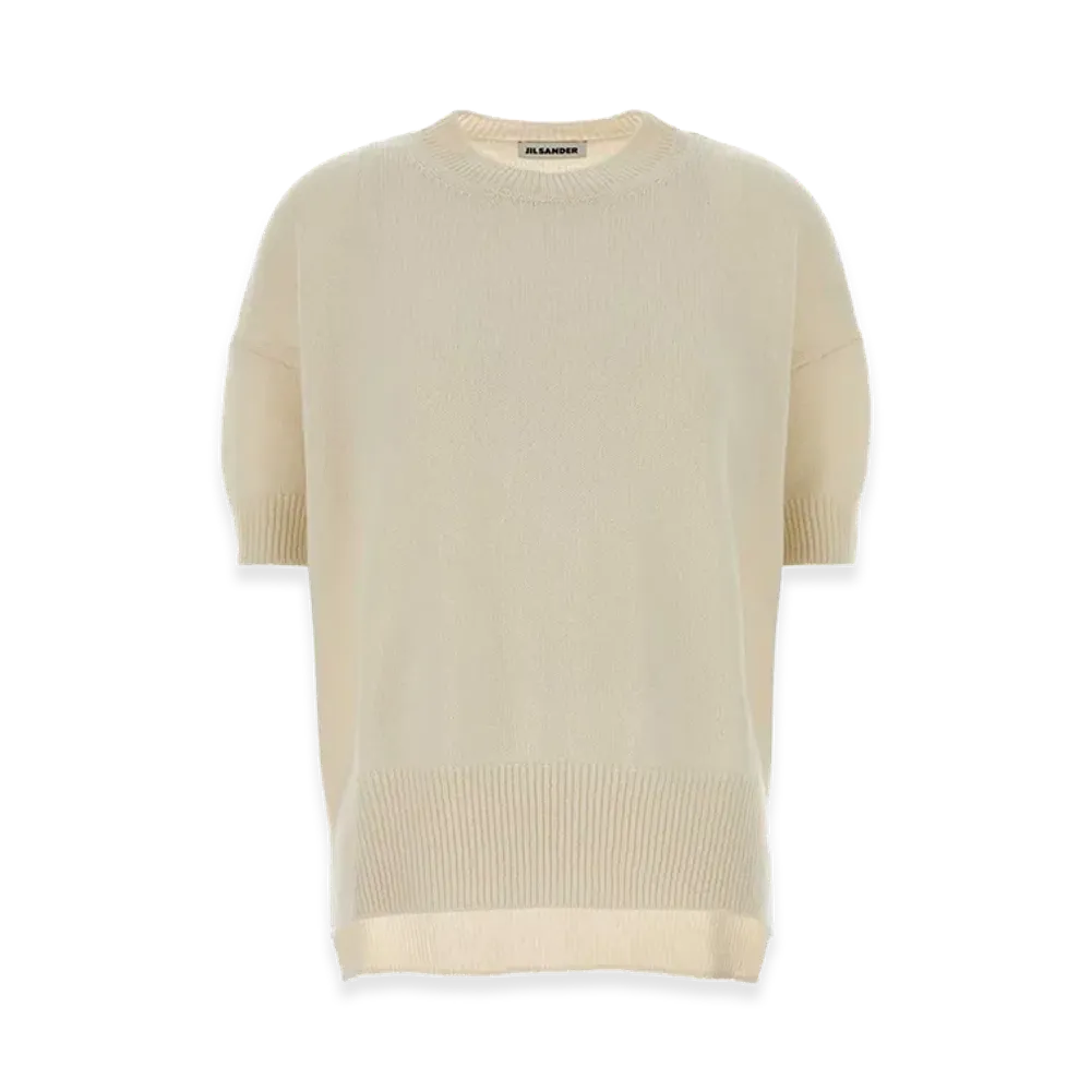 Jil Sander Women's Cashmere Sweater "White/Ivory"