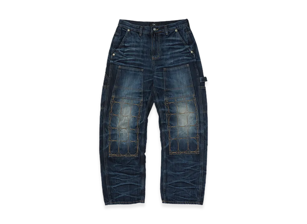 THUG CLUB Vintage Angels Work Pants "Blue"