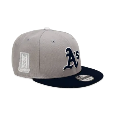NEW ERA x THE CAP 9Fifty Paisley Block Athletics "Grey/Navy"