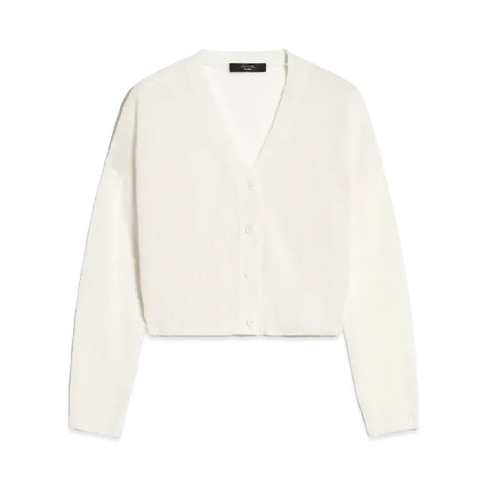 Max Mara Daniella Pure Linen Yarn Cardigan "Ivory"