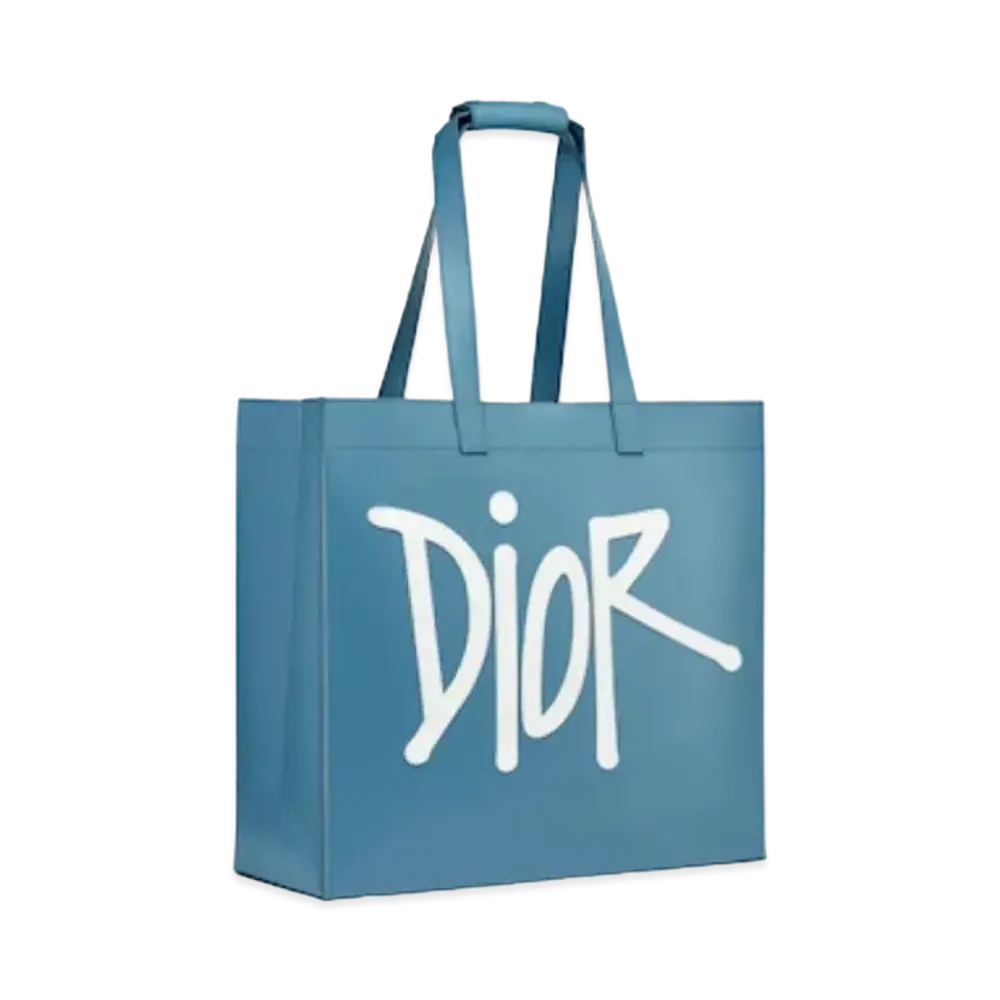 Dior x Shawn Stussy D-Dior Tote Bag "Blue"