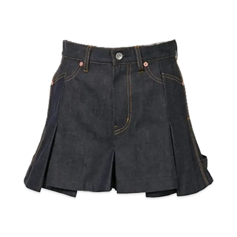 sacai Denim Mix Shorts "Indigo"