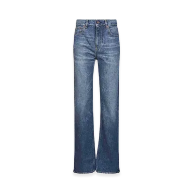 Chloe Women's Washed Cotton Denim Jeans "Blue"