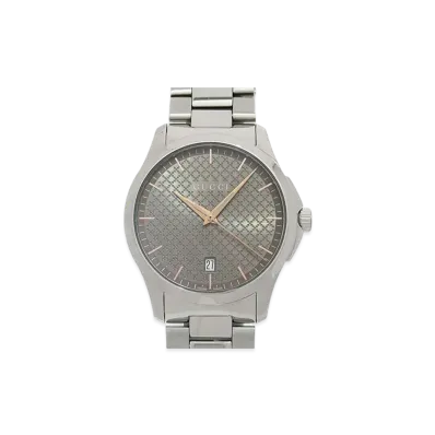 GUCCI G-Timeless "Brown/Stainless Steel"