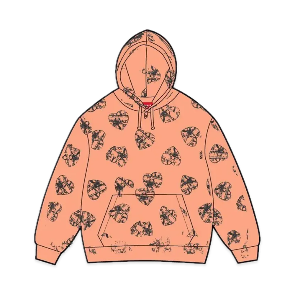 Supreme Love Cash Hooded Sweatshirt "Orange"