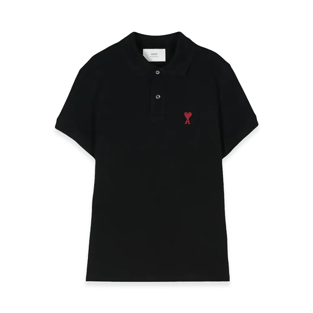 AMI PARIS Women's Polo Shirt "Black"