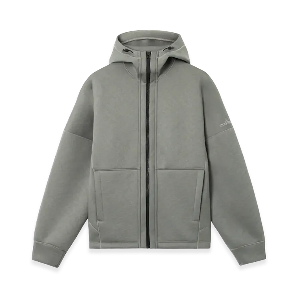 Stone Island Scuba Fleece Zip Hoodie "Gray"