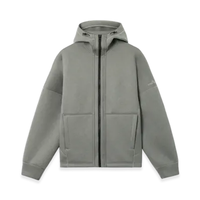 Stone Island Scuba Fleece Zip Hoodie "Gray"