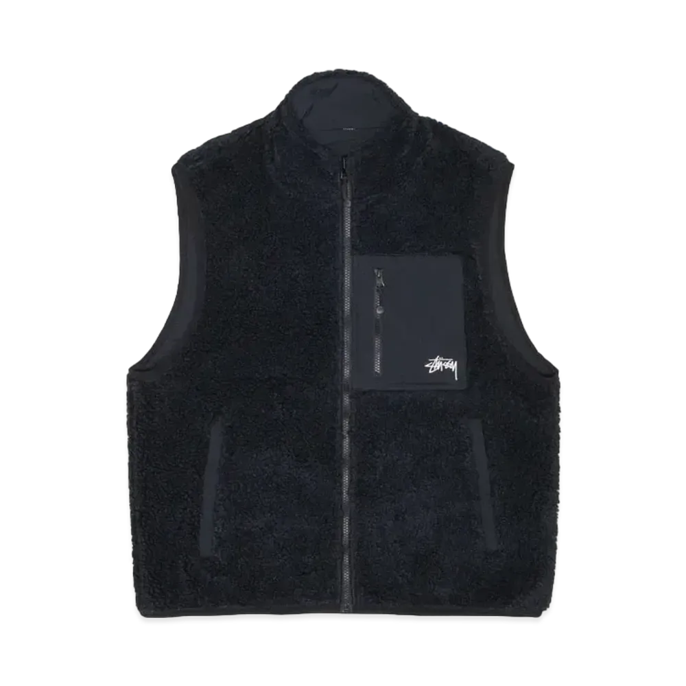 Stussy Sherpa Reversible Vest "Black"